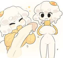 1girls anthro assertive_female big_breasts egg egg_(lemyawn) lemyawn licking_penis