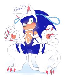 andromorph anthro artist_request blueseamoon cat_ears cat_girl cat_tail catboy crossdressing cuntboy darkstalkers felicia_(darkstalkers)_(cosplay) furry intersex pussy pussy_juice pussy_juice_drip sega sonic_(series) sonic_the_hedgehog sonic_the_hedgehog_(series) spread_legs