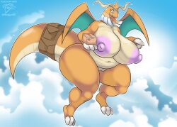 absurd_res areola big_areola big_breasts blep box breasts claws cloudscape container curvy_figure dragonite duragonart eye_patch eyewear female flying furgonomics genitals hi_res huge_areola huge_breasts huge_nipples huge_tail inanna_(duragonart) nintendo overweight overweight_female pokémon_(species) pokemon pokemon_(species) pussy simple_background sky tattoo tongue tongue_out tribal tribal_tattoo video_games voluptuous wide_hips wings