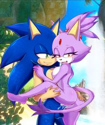 1boy 1girls beach beach_sex blaze_the_cat blue_fur breasts ch4ng3 dsaiandrew erect_penis female lavender_fur male penetration sega sex sonic_(series) sonic_the_hedgehog sonic_the_hedgehog_(series) standing_sex straight vaginal_juices