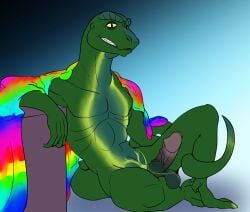 anthro anthro_only arkanumzilong_(artist) erection genitals lgbt_pride lizard male male_only penis pride_(disambiguation) pride_colors rainbow rainbow_flag rainbow_pride_flag rainbow_symbol reptile scalie