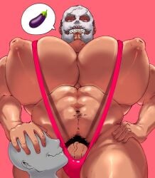 2boys bara big_pecs big_sub bulge dead_by_daylight dick gay inviting inviting_to_sex looking_at_another looking_down looking_up male male/male male_only male_with_breasts mankini muscular muscular_male paldraws pecs size_difference tagme the_trapper