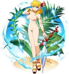 1girls alia alternative_costume android beach blonde_hair blue_eyes boobs breasts capcom censored_pussy completely_naked completely_nude completely_nude_female edit female female_only medium_breasts mega_man mega_man_x mega_man_x_dive naked nipples nude nude_female nude_filter pussy robot robot_girl robot_humanoid shaved_pussy solo solo_female swimsuit_alia_(x_dive) thebrise tits vagina