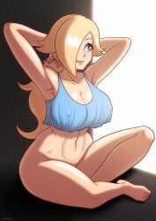 1girls 2022 armpits arms_behind_back arms_up ass beg4cake big_ass big_breasts big_butt big_legs big_thighs blonde_female blue_eyes bottomless breasts erect_nipples erect_nipples_under_clothes female huge_ass huge_breasts huge_butt huge_legs huge_thighs legs mario_(series) muscular muscular_female nintendo nipples_visible_through_clothing one_eye_closed one_eye_covered platinum_blonde_hair princess_rosalina thick_ass thick_thighs thighs