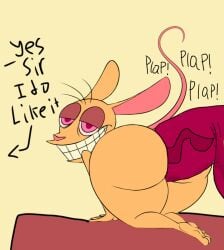 anal ass big_ass furry gay mr._horse plap ren_and_stimpy ren_hoek sex sound_effects stimpy text thick_ass