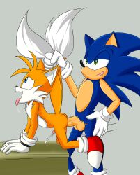 absurd_res ahe_gao anal anal_sex anthro canid canine digital_media_(artwork) eulipotyphlan exposed_torso footwear fox handwear hedgehog hi_res humanoid looking_pleasured male male/male mammal penetration prostate_orgasm sega sex sodaska sonic_(series) sonic_the_hedgehog sonic_the_hedgehog_(series) tail_grab tails tongue tongue_out