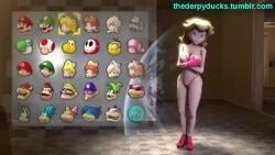 1girls 3d animated areolae big_breasts big_penis black_eyebrows blowjob blue_eyes breasts chairs character_select covering covering_breasts creampie cum cum_on_face derpyduck eyes_closed faceless_male female female_on_top handjob human licking_penis liminal_spaces long_hair male manual mario_(series) mario_kart moaning mp4 music naked nipples nude on_knees oral paizuri pale-skinned_female pale_skin penis penis_on_breast princess_peach red_gloves red_panties room sex solo_focus sound tagme vaginal vaginal_penetration video walking xvideos