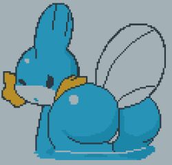 ambiguous_gender animated anthro ass big_ass bubble_butt edit huge_ass looking_at_viewer mudkip pixel_art pokémon_(species) pokemon pokemon_(species) sleepysous vagina