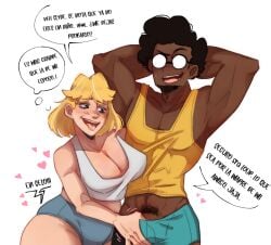 blonde_female cheating cheating_wife clyde_mcbride commission dark-skinned_male dark_skin kkekaart mommy mother rita_loud straight_hair the_loud_house white_female