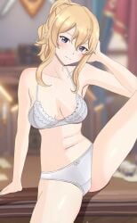 aruman blonde_hair genshin_impact jean_gunnhildr lingerie underwear