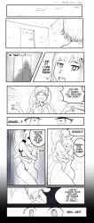 bondage_outfit comic completely_nude completely_nude_female danganronpa danganronpa_2:_goodbye_despair danganronpa_3 drugged female_only monochrome nanami_chiaki okamisaga straight_hair syringe yukizome_chisa