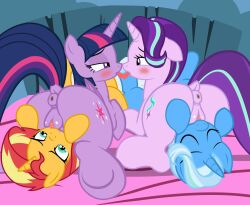 accurate_art_style alicorn animal_genitalia animal_pussy anus ass blue_body blush closed_eyes cunnilingus cutie_mark dock equestria_girls equid equine equine_anus equine_pussy female female/female feral feral_on_feral friendship_is_magic genitals group group_sex hasbro hi_res hooves horn mammal moon_pearl my_little_pony oral orange_body orgy pink_body puffy_anus purple_body pussy raised_tail scat sex starlight_glimmer succubi_samus sunset_shimmer trixie_(mlp) twilight_sparkle_(mlp) unicorn unwiped_ass vaginal_penetration wings yuri