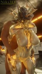 1boy 1boy1girl 1girls 3d 3d_animation 9:16 alien alien_girl animated athletic_female athletic_male big_breasts bioluminescence bouncing_breasts ember_(warframe) faceless_male from_behind from_behind_position gold_(metal) grabbing_hips handles_on_hips human human_on_robot human_penetrating light-skinned_male niki3d robot robot_girl sex shorter_than_10_seconds sound sound_effects standing standing_sex tagme vertical_video video warframe