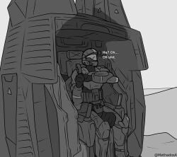 1girls comic female female_human female_soldier halo_(game) halo_(series) human imminent_rape methados odst orbital_drop_shock_trooper shadow speech tagme unsc