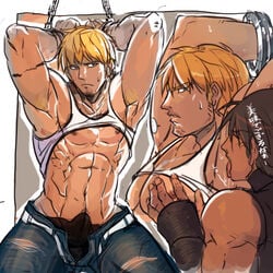 2boys armpit_licking armpits clothed cody_travers final_fight guy_(final_fight) male male_only multiple_males nikism sousuke000 street_fighter tagme yaoi