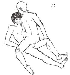 2boys gay john_lennon line_art male male_only paul_mccartney real_person tagme the_beatles yaoi