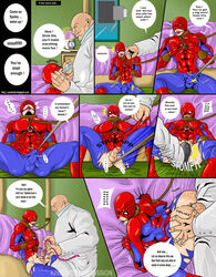 2boys anal_object_insertion anal_penetration anal_sex ball_gag blanket_grab bondage bound_penis cock_and_ball_torture collar comic erection erection_under_clothes fat_man forced_yaoi gag gay head_down_ass_up kingpin leash male male_only malesub marvel mask_partially_removed penis peter_parker rape ripped_bodysuit sirio smooth_skin spider-man spider-man_(series) spread_legs tagme tied_penis urethral veiny_penis wilson_fisk yaoi