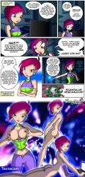 ass breasts camera comic computer edit fairysexhentalia german_text human laptop night nipples nude pink_hair tecna tecna_(winx_club) translated webcam winx_club