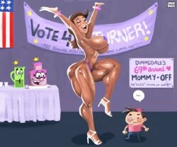 big_ass big_breasts cosmo gnashershells heels milf muscles muscular muscular_female nickelodeon straight_hair tan_body the_fairly_oddparents thick_thighs thin_waist timmy's_mom timmy_turner wanda wanda_fairywinkle-cosma