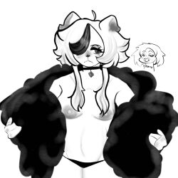 anthro arctic_fox breasts canid canine clothing female fox hi_res mammal nude panties pornography sex_toy solo underwear whiteblack xd