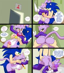 1boy 1girls ass big_breasts big_penis blaze_the_cat blue_fur blush breast_grab butt_grab changing_room comic cum cum_in_pussy cum_inside doggy_style ear_biting english_text erect_penis female from_behind lavender_fur licking_neck male mario_and_sonic_at_the_olympic_games medal neck_lick olympics penetration penis_between_legs raw_edge sex sonic_(series) sonic_the_hedgehog sonic_the_hedgehog_(series) straight text touching_pussy viktor2