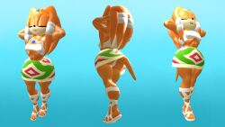 3d 3d_model animal ass breasts canastus closed_eyes dreadlocks echidna feet furry headwear huge_ass jewelry kabalmystic midriff mobian mobian_(species) mobian_echidna open_mouth pantyshot_(standing) pinup sega shirt small_breasts sonic_(series) sonic_adventure sonic_the_hedgehog_(series) source_filmmaker spines tail tikal_the_echidna tikal_the_echidna_(kabalmystic) video_games