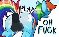 anal balls cum cum_in_ass cum_in_pussy cum_inside cumming equine_penis friendship_is_magic hasbro infrayellow my_little_pony penis pony profanity rainbow_dash_(mlp) straight_hair