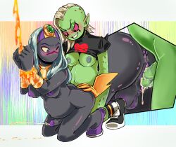 2futas alien areolae balls big_breasts big_penis black_body black_skin bondage bottomless breasts chrom_cage clothed clothing crossover cum cum_in_pussy cum_inside cum_while_penetrated cumshot disney duck_dodgers duo ejaculation erection full-package_futanari futa_on_futa futa_only futadom futanari futasub green_skin hands-free handsfree_ejaculation humanoid humanoid_penis kneeling looney_tunes lord_dominator mostly_nude mutual_impregnation nipples nude nude_futanari orgasm penis pregnant pregnant_futa pregnant_sex queen_tyr'ahnee sex source_not_archived vaginal_penetration wander_over_yonder white_hair