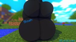 ass balls big_ass big_balls big_butt butt enderman hb_(hb_the_ender) hbtheender hyper_balls male_only minecraft original_character sitting_on_balls writing_on_balls