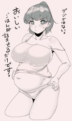 big_belly chubby female female_only ijnacrj looking_at_viewer mao_(mattsuu) pajamas panties short_hair