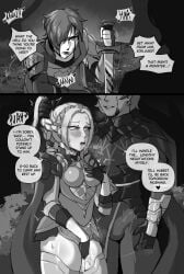 1girls 2022 2boys after_kiss alternate_costume alternate_hairstyle armor black_and_white blood blood_on_face blush blushing breasts byleth_(fire_emblem) byleth_(fire_emblem)_(male) clothed_erection comic_page cuckold defeated dialogue edelgard_von_hresvelg english_text erection erection_under_clothes erection_under_clothing eyes_out_of_frame female fingering fingering_partner fingering_self fire_emblem fire_emblem:_three_houses fire_emblem_warriors:_three_hopes grabbing_own_breast groping_own_breast groping_self hair_grab hair_over_one_eye head_grab imminent_sex injured injury kiss kissing large_breasts male masturbating masturbation monochrome netorare nintendo ntr official_alternate_costume official_alternate_hairstyle ponytail ponytail_hold pussy_juice pussy_juice_drip pussy_juice_on_fingers saliva saliva_string saliva_trail self_fondle shez_(fire_emblem) shez_(male)_(fire_emblem) small_breasts speech_bubble sword text touching_own_pussy weapon wet_pussy wingedwasabi