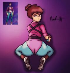 aerobics angelindieart14 big_ass blue_eyes call_of_duty call_of_duty_black_ops_cold_war call_of_duty_mobile fitness pink_shirt portnova red_hair training white_shoes