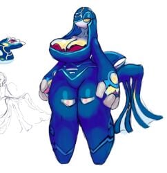 artesjsc big_breasts breasts female kyogre pokémon_(species) pokemon tagme