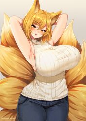 1girls fox_tail horny marota_(imyme_maro) multiple_tails ran_yakumo tagme touhou