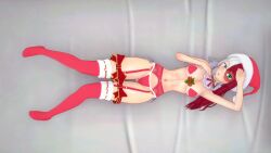 3d christmas_clothing embarrassed female female_todoroki genderswap_(mtf) my_hero_academia rule_63 santa_hat shouto_todoroki