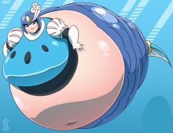 1girls chubby chubby_female fat female female_only mega_man morbidly_obese morbidly_obese_female obese obese_female overweight overweight_female robot_girl robot_master solo splash_woman