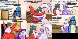 age_difference al_gx big_breasts black_border blue_body border breast_squish breasts casual_nudity chubby_female daughter goodra huge_breasts latias lucario lyra_the_latias_(leviathin1) mature_female medium_breasts mother mother_and_child mother_and_daughter multiple_pages nintendo older_female opal_(al_gx) page_6 page_7 page_8 parent parent_and_child pokémorph pokemon pokemon_(species) purple_body red_body sliggoo slime smaller_female squish text video_games voluptuous wide_hips yuri