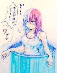 female_todoroki genderswap_(mtf) my_hero_academia rule_63 shouto_todoroki training water