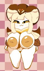 big_breasts breasts cookie_run cookie_run_ovenbreak cubesmolly female female_focus female_only naked nub_feet pixel_art smile smug snake_fruit_cookie snakefruit_cookie tagme thick_thighs