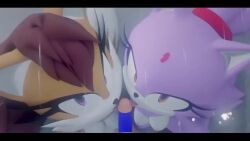 1boy 2girls 3d animated blaze_the_cat blowjob blue_fur boobs brown_fur collaborative_fellatio edit erect_penis fan_character female ganondork kara_the_husky lavender_fur licking licking_penis male male_pov mobian_(species) music penilingus penis shower sonic_(series) sonic_the_hedgehog sonic_the_hedgehog_(series) sound steam straight tagme tail_motion video wagging_tail