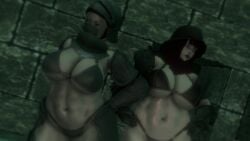 2boys 2girls 3d animated bikini_armor goblin goblin_male helmet interspecies no_sound ozisan rape size_difference smaller_male tagme video