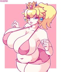 princess peach from mario (series) by steely bird