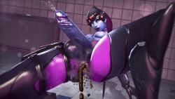 1futa 3d anus blue_skin breasts cum cumming erection functionally_nude futa_only futa_sans_pussy futanari mitrild-sfm nipples nude nude_futanari overwatch penis scat shitting solo widowmaker