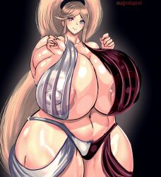 1girls ass big_ass big_breasts big_breasts bikini blonde_hair blonde_hair blue_eyes breasts breasts chubby chubby_female drawing fanart female female_only hilda_(under_night_in-birth) huge_ass huge_breasts large_ass large_breasts magentapeel milf muscle muscles muscular muscular_female plump red_eyes under_night_in-birth