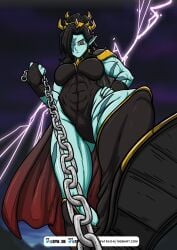 1girls big_ass big_breasts big_butt black_hair bojack_race chains crown dbart+18 dragon_ball dragon_ball_oc dragon_ball_super dragon_ball_z female female_only femdom goddess herajin looking_at_viewer milf oc queen race_of_hera seductive sobura soburasada solo thick_ass thick_thighs