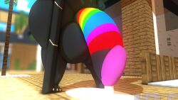 big_penis cumming cumming_on_floor enderman flaccid_penis gay hbtheender huge_balls huge_cock hyper_penis leaking_cum male_only minecraft original_character pride_colors rosse_(stemingbunbun)