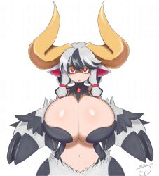 alternate_version_available breasts cow_ears cow_girl cow_horns disgaea disgaea_6 evil_eye_(disgaea) huge_breasts large_breasts monster_girl nippon_ichi_software