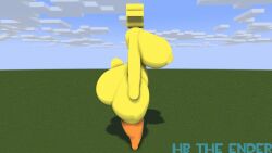 3d big_ass big_breasts chica_(fnaf) crossover five_nights_at_freddy's hbtheender huge_ass huge_breasts minecraft tagme