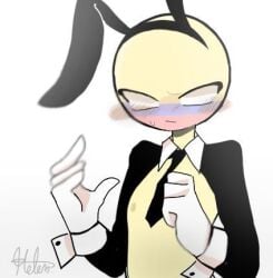 blush bunny_boy bunny_costume bunnysuit colombia_(countryhumans) countryhumans femboy gay