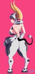 ass breasts cow_ears cow_girl cow_horns cow_tail cy_(artist) disgaea disgaea_6 evil_eye_(disgaea) large_ass large_breasts monster_girl nippon_ichi_software thick_thighs